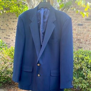 Elegant Navy Men's Blazer with Gold Buttons